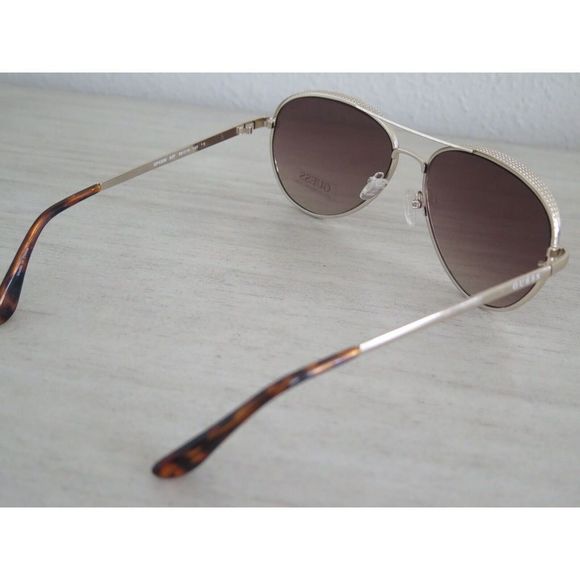 Guess GF0350 Women's Gold Tone Metal Frame Brown Gradient Aviator Sunglasses - Picture 10 of 11